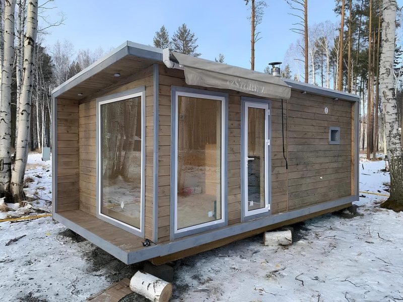 Каркасная баня 6 м